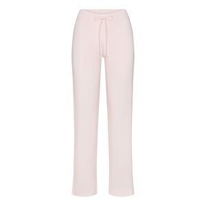Skims | NWT Cotton Jersey Straight Leg Pants - Barely Pink | Size Large